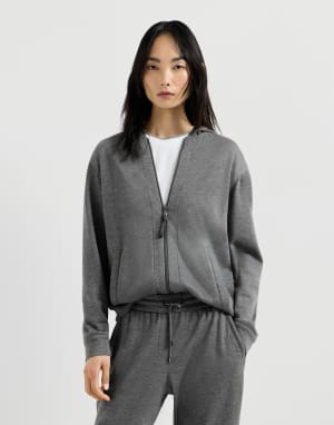 Sudadera con capucha Gris Oscuro Mujer - Brunello Cucinelli