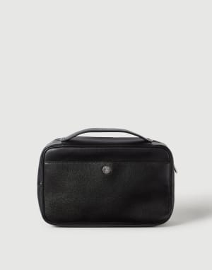 Grain leather beauty case Black Man - Brunello Cucinelli