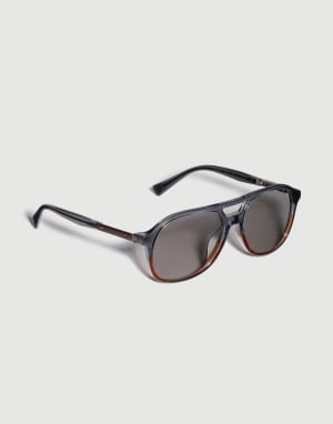 Acetate frame with polarized lenses Anthracite / Chestnut Eyewear - Brunello Cucinelli