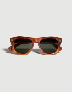 Sonnenbrille Alke aus Acetat Havanna Brillen - Brunello Cucinelli