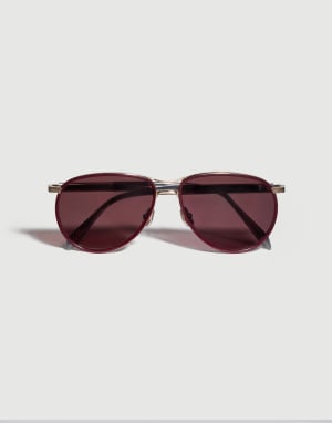 Apheleion frame with polarized lenses Gold Eyewear - Brunello Cucinelli