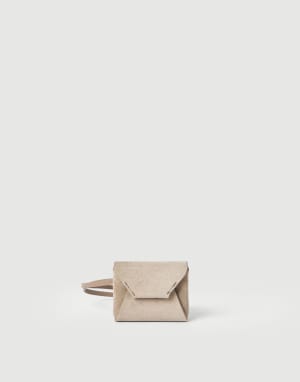 Suede bag charm Beige Woman - Brunello Cucinelli