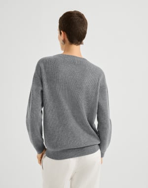 Jersey de cachemir y vicuña Gris Mujer - Brunello Cucinelli