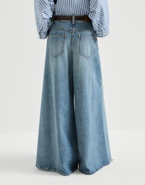 Pantalone Maxi Denim Donna - Brunello Cucinelli