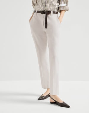 Pantalon Cigarette Avoine Femme - Brunello Cucinelli
