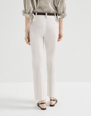 Pantalon Cigarette Avoine Femme - Brunello Cucinelli