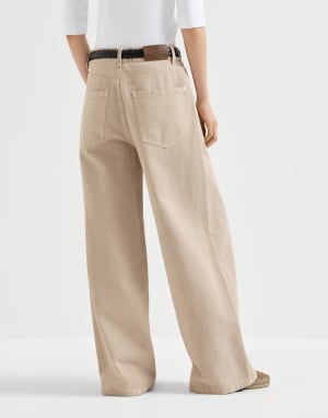 Relaxed trousers Beige Woman - Brunello Cucinelli
