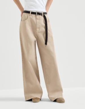Relaxed trousers Beige Woman - Brunello Cucinelli
