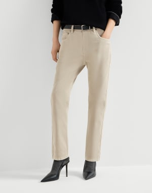 Pantalon cinq poches droit Sable Femme - Brunello Cucinelli