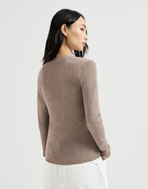 Cashmere cardigan Light Brown Woman - Brunello Cucinelli