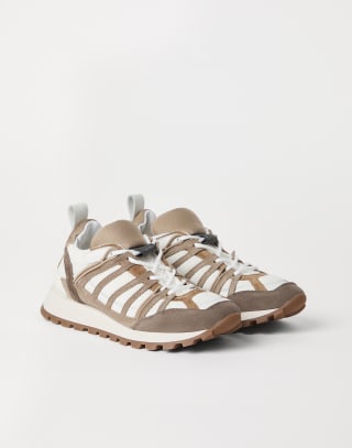 Runners with monili Light Grey Woman - Brunello Cucinelli