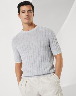 ニット Tシャツ ミスト メンズ - Brunello Cucinelli