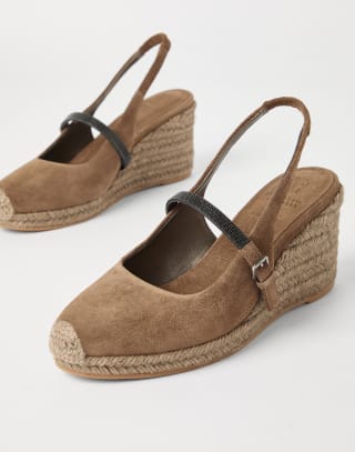 Wedge espadrilles Brown Woman - Brunello Cucinelli