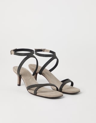 Suede City heels Light Grey Woman - Brunello Cucinelli