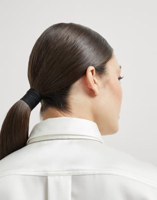 Satin shirt Ivory Woman - Brunello Cucinelli