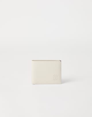 小牛皮钱包 象牙色 男款 - Brunello Cucinelli