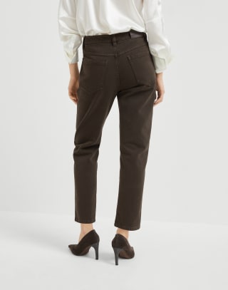Straight five-pocket trousers Chocolate Woman - Brunello Cucinelli