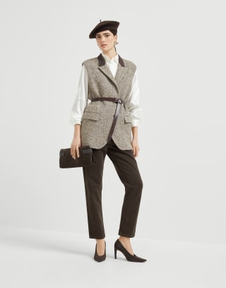 Straight five-pocket trousers Chocolate Woman - Brunello Cucinelli