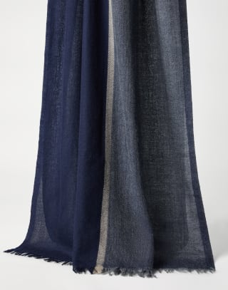 Sciarpa in cashmere e seta Marine Uomo - Brunello Cucinelli