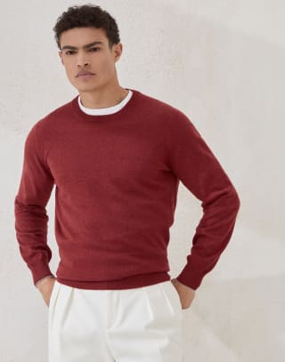 Cashmere sweater Purple-Red Man - Brunello Cucinelli