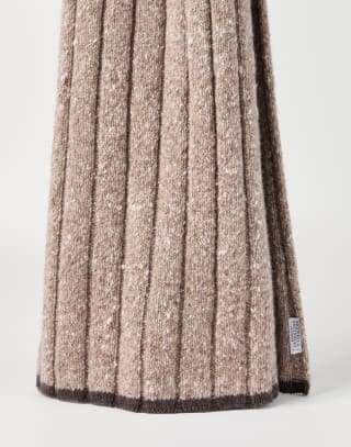 Cashmere knit scarf Hazelnut Man - Brunello Cucinelli