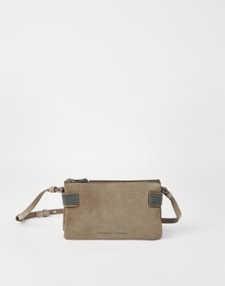 Mini sac à bandoulière Essence Beige Chaud Femme - Brunello Cucinelli