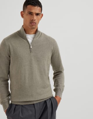 Cashmere sweater Olive Man - Brunello Cucinelli