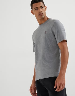 Jersey T-shirt with logo Medium Grey Man - Brunello Cucinelli