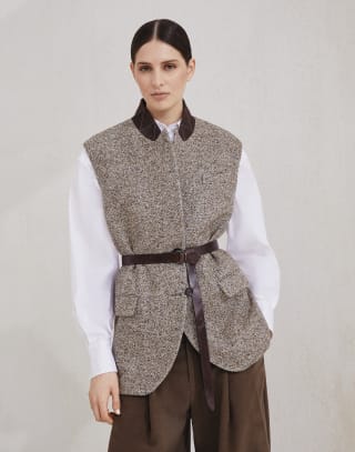 Flecked chevron vest Rope Woman - Brunello Cucinelli