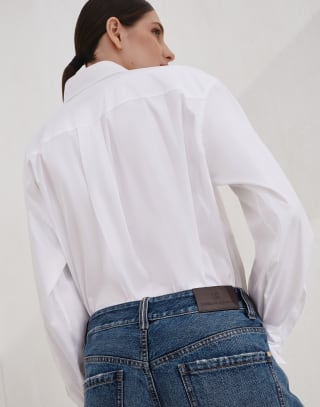 Contemporary square trousers Denim Woman - Brunello Cucinelli