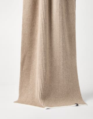 Strickschal aus Kaschmir Hellbraun Damen - Brunello Cucinelli
