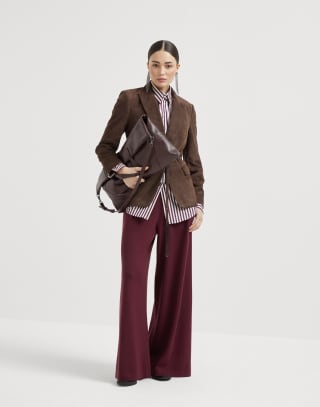 Suede blazer Rust Brown Woman - Brunello Cucinelli