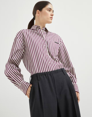 Pantalone Sartorial Track Lignite Donna - Brunello Cucinelli