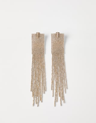 Frayed earrings Light Gold Woman - Brunello Cucinelli