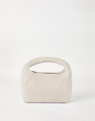 Small suede BC Duo Hobo bag Ecru Woman - Brunello Cucinelli