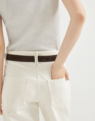 Square Chino-Hose Panama Damen - Brunello Cucinelli