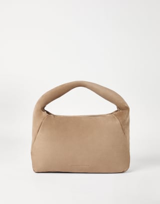 Suede BC Duo Hobo bag Light Brown Woman - Brunello Cucinelli
