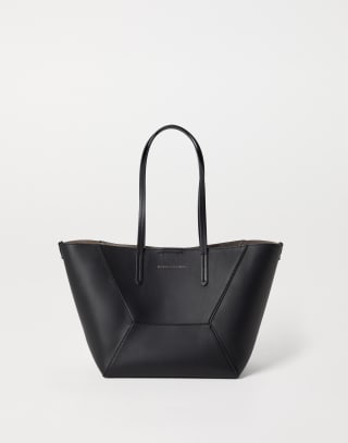 Calfskin small BC Duo bag Black Woman - Brunello Cucinelli