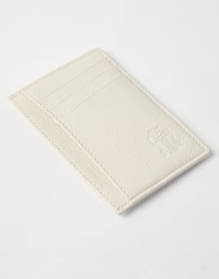 小牛皮卡片夹 象牙色 男款 - Brunello Cucinelli