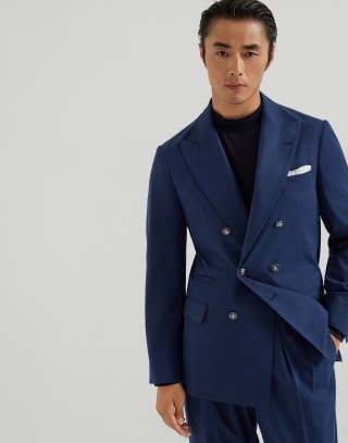 Gabardine blazer Lagoon Man - Brunello Cucinelli