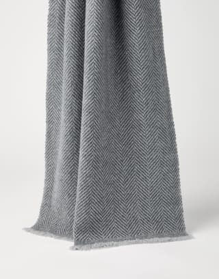 Cashmere scarf Light Grey Man - Brunello Cucinelli