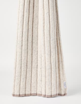 Cashmere knit scarf Pearl Man - Brunello Cucinelli