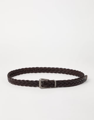 Braided belt Rust Brown Woman - Brunello Cucinelli