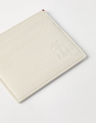 小牛皮卡片夹 象牙色 男款 - Brunello Cucinelli