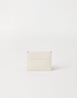 小牛皮卡片夹 象牙色 男款 - Brunello Cucinelli