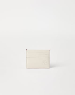 小牛皮卡片夹 象牙色 男款 - Brunello Cucinelli