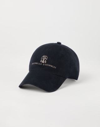 Baseball cap with embroidery Navy Blue Man - Brunello Cucinelli
