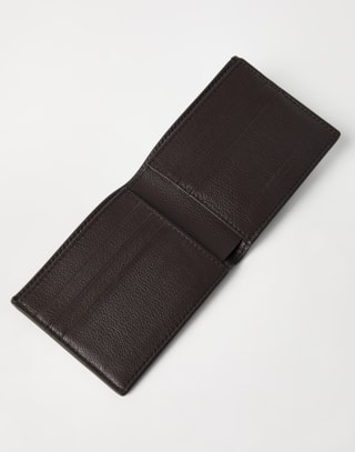 小牛皮钱包 深棕色 男款 - Brunello Cucinelli