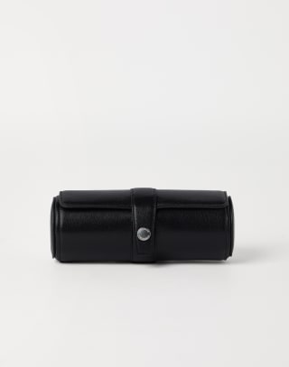 小羊皮手表盒 黑色 男款 - Brunello Cucinelli