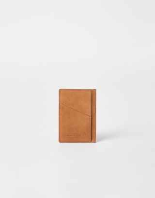 磨砂皮卡片夹 自然色 男款 - Brunello Cucinelli